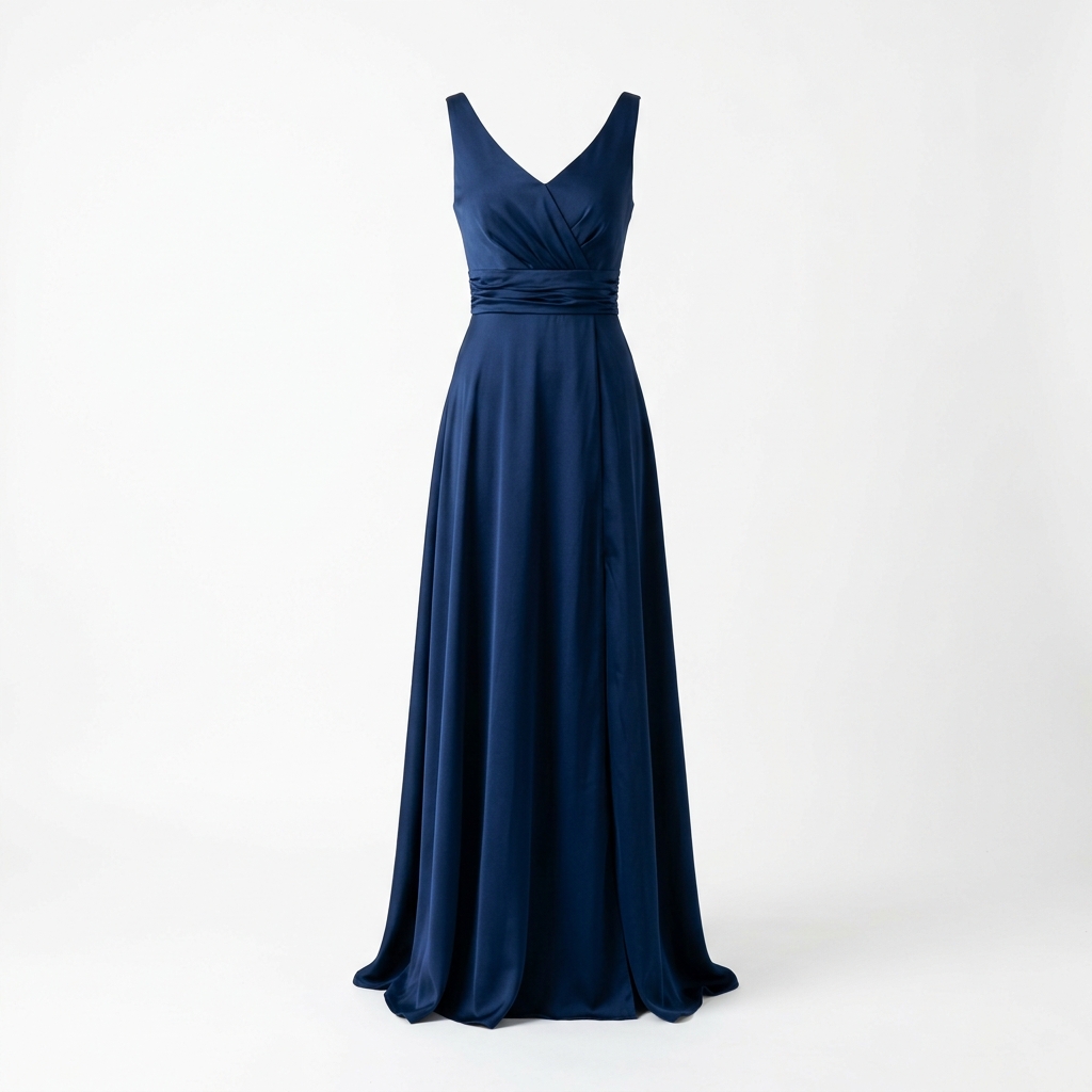 Ejemplo de producto (vestido azul) en chat de Kinoia